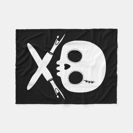 Lazy Halloween Costume Sewing Rate Skull Seam Ripp Fleecedecke (Vorderseite (Horizontal))