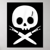 Lazy Halloween Costume Sewing Rate Skull Seam Ripp Poster (Vorne)