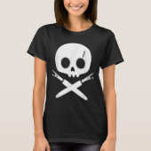 Lazy Halloween Costume Sewing Rate Skull Seam Ripp T-Shirt (Vorderseite)