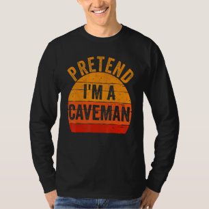 Lazy Halloween-Kostüm, als wäre ich ein Caveman T-Shirt