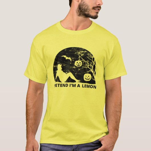 Lazy Halloween-Kostüm, als wäre ich ein Lemon T-Shirt (Vorderseite)