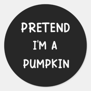 Lazy Halloween-Kostüm, so tun, als wäre ich ein Kü Runder Aufkleber