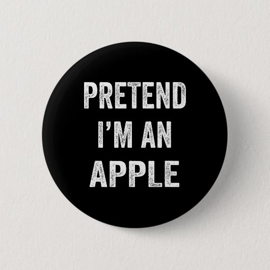 Lazy Halloween, so als wäre ich Apple Funny Hallow Button (Vorderseite)