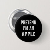 Lazy Halloween, so als wäre ich Apple Funny Hallow Button (Vorne & Hinten)