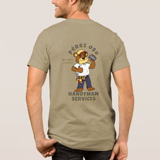 Lazy Handyman Tri-Blend Shirt (Rückseite)