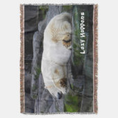 Lazy Happens Polar Bear Decke (Vorderseite Vertikal)