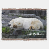 Lazy Happens Polar Bear Decke (Vorderseite)
