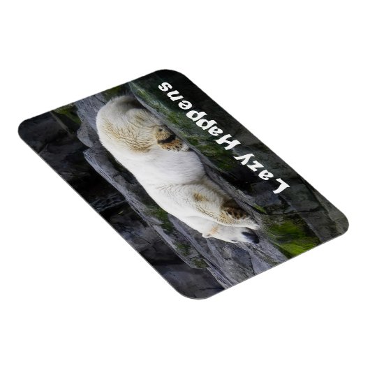 Lazy Happens Polar Bear Magnet (Rechte Seite)