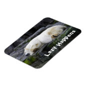 Lazy Happens Polar Bear Magnet (Linke Seite)