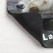 Lazy Happens Polar Bear Mousepad (Ecke)