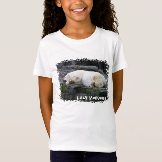 Lazy Happens Polar Bear T-Shirt (Vorderseite)