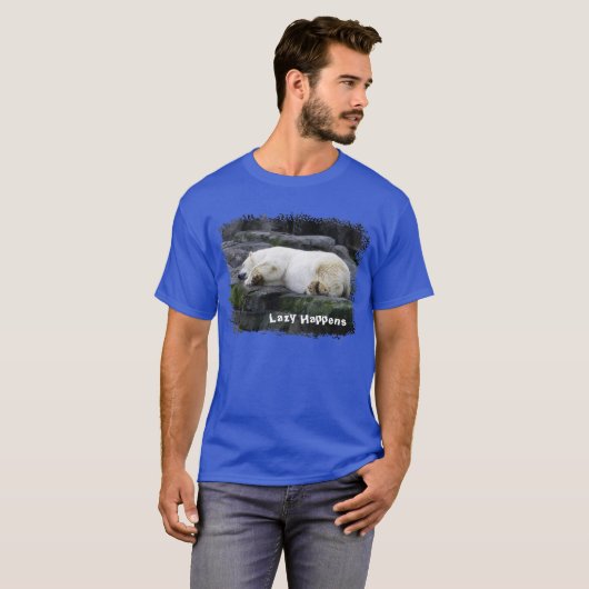 Lazy Happens Polar Bear T-Shirt (Vorne ganz)
