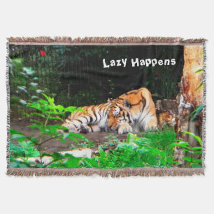 Lazy Happens Siberian Tiger Decke