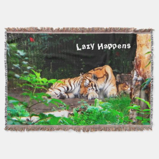 Lazy Happens Siberian Tiger Decke (Vorderseite)