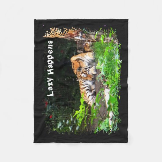 Lazy Happens Siberian Tiger Fleecedecke (Vorderseite)