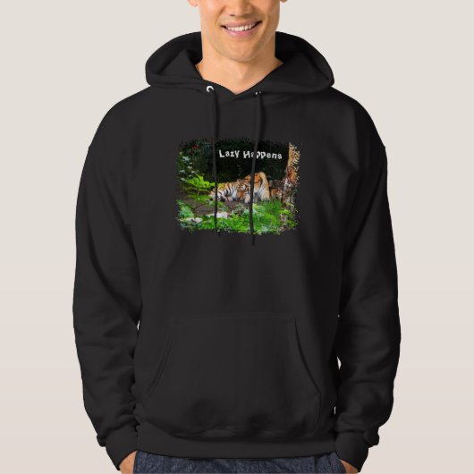 Lazy Happens Siberian Tiger Hoodie (Vorderseite)