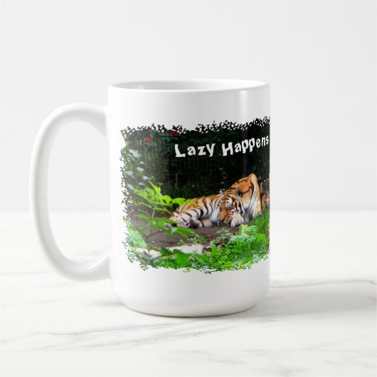 Lazy Happens Siberian Tiger Kaffeetasse (Links)