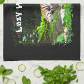 Lazy Happens Siberian Tiger Küchentuch (Gefaltet)