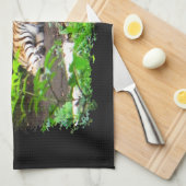 Lazy Happens Siberian Tiger Küchentuch (Viertel Falte)