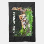 Lazy Happens Siberian Tiger Küchentuch (Vertikal)