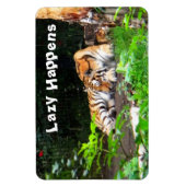 Lazy Happens Siberian Tiger Magnet (Vertikal)