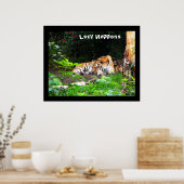 Lazy Happens Siberian Tiger Poster (Küche)