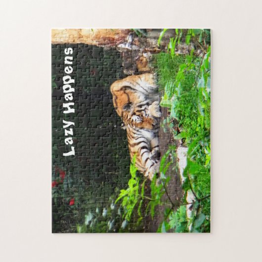Lazy Happens Siberian Tiger Puzzle (Vertikal)