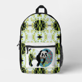 Lazy Happy Panda Bedruckter Rucksack (Vorderseite)
