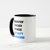 Lazy Hintern Chemistry Teacher Tasse (Vorderseite Links)