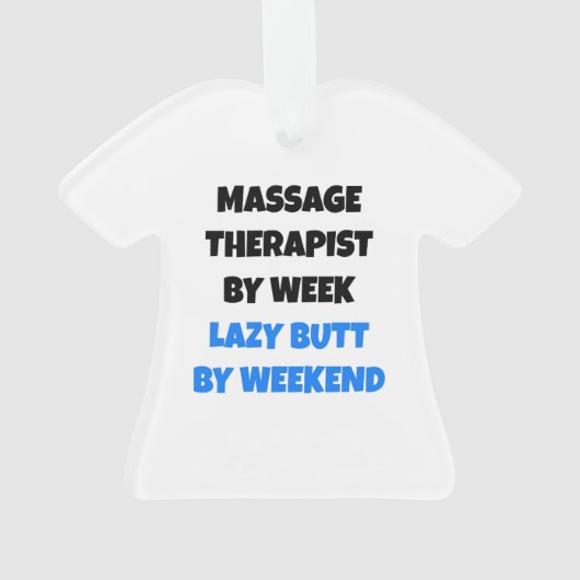 Lazy Hintern Massage Therapist Ornament (Rückseite)