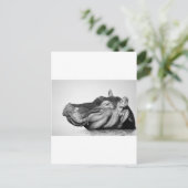 Lazy Hippo Postkarte (Stehend Vorderseite)