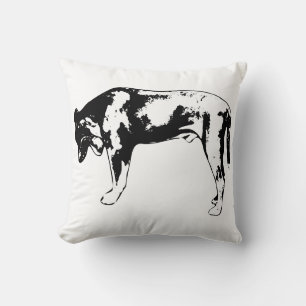 Lazy Hour - Monochrome Yawn Portrait Kissen