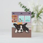 Lazy Hund Postkarte (Stehend Vorderseite)