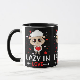 Lazy in Liebe Sheep für Valentinstag Singles Tasse