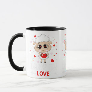 Lazy in Liebe Sheep für Valentinstag Singles Tasse