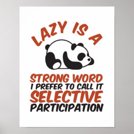 Lazy ist ein Niedliches Panda-Schlaf, das ein star Poster