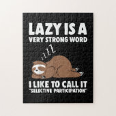 Lazy ist ein sehr starkes Word-Sloth Puzzle (Vertikal)