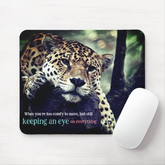 Lazy Jaguar in Foto Mousepad (Mit Mouse)