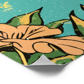 Lazy Katze in einer bunten Hängematte Poster (Ecke)