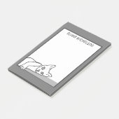 Lazy Kitten Art Personalisiert Novelty Cat Post-it Klebezettel (angewinkelt)