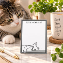 Lazy Kitten Whimsical Personalisierte Mitteilungsk