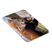 Lazy kleine rote Panda Magnet (Rechte Seite)