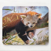 Lazy kleine rote Panda Mousepad (Vorne)
