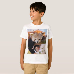 Lazy kleine rote Panda T-Shirt