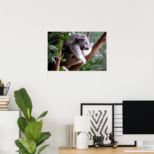 Lazy Koala Poster (Heimbüro)