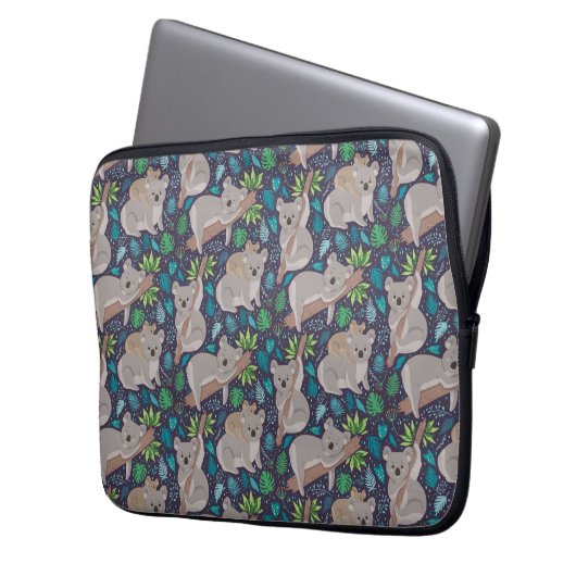 Lazy Koalas Laptopschutzhülle (Vorderseite Links)