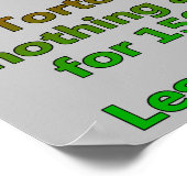 Lazy Lesson Gelernt Funny Poster Sign (Ecke)