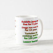 Lazy Lessy gelernt Funny Mug oder Travel Mug Kaffeetasse (VorderseiteRechts)