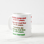 Lazy Lessy gelernt Funny Mug oder Travel Mug Kaffeetasse (Vorderseite Links)