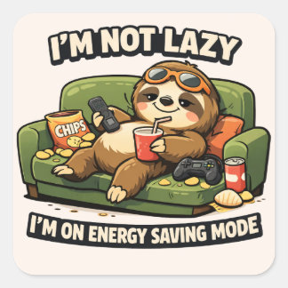 Lazy Level: Expert Quadratischer Aufkleber